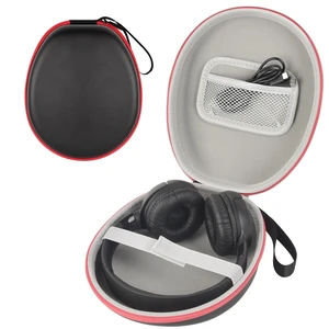 Hard Headphone Case for JBL/for Sony/for Beats/for Anker for Bose/ for Apple/ for JLab, Elastic Strap, Mesh Pocket, Nylon, Home, Travel, Luggage, Commuting, Case Only, Red Zipper Hard Headphone Case for JBL/for Sony/for Beats/for Anker for Bose/ for Apple/ for JLab, Elastic Strap, Mesh Pocket, Nylon, Home, Travel, Luggage, Commuting, Case Only, Red Zipper