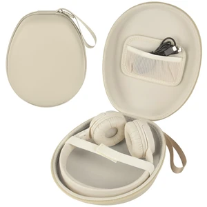 Hard Headphone Case for JBL/for Sony/for Beats/for Anker for Bose/ for Apple/ for JLab, Elastic Strap, Mesh Pocket, Nylon, Home, Travel, Luggage, Commuting, Case Only, Khaki Hard Headphone Case for JBL/for Sony/for Beats/for Anker for Bose/ for Apple/ for JLab, Elastic Strap, Mesh Pocket, Nylon, Home, Travel, Luggage, Commuting, Case Only, Khaki