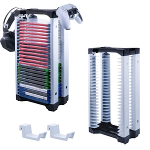 Video Game Storage Stand Tower for PS5/PS4/NS Switch/Switch2/Xbox, Video Game Disk Storage & Controller Headset Holder Kit, Game Disc Holder Vertical Stand Organizer Tower Video Game Storage Stand Tower for PS5/PS4/NS Switch/Switch2/Xbox, Video Game Disk Storage & Controller Headset Holder Kit, Game Disc Holder Vertical Stand Organizer Tower