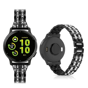 20mm Bling Metal Compatible with Garmin Vivoactive 6 Watch Bands/5/3/3 Music/Venu Sq 2/Forerunner 55/165/245/645,Metal Rhinestone Bling Bracelet Wristband for Women Men 20mm Bling Metal Compatible with Garmin Vivoactive 6 Watch Bands/5/3/3 Music/Venu Sq 2/Forerunner 55/165/245/645,Metal Rhinestone Bling Bracelet Wristband for Women Men