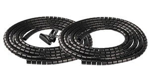 Cable Sleeve Organizer 19.7ft Cord Wire Wrap Coiled Tube Sleeve Cable Management Sleeve for Home Office PC TV Black Cable Sleeve Organizer 19.7ft Cord Wire Wrap Coiled Tube Sleeve Cable Management Sleeve for Home Office PC TV Black