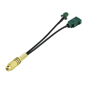 Fakra to RCA Splitter 15cm RCA Female to Green Fakra E Female Male Basket RF Pigtail for Aftermarket Radio Rear View Camera etc Fakra to RCA Splitter 15cm RCA Female to Green Fakra E Female Male Basket RF Pigtail for Aftermarket Radio Rear View Camera etc