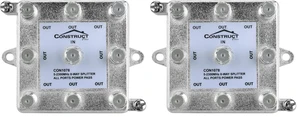 Construct Pro Vertical 8-Way 5-2300MHz Coax Splitter (Pack of 2) Construct Pro Vertical 8-Way 5-2300MHz Coax Splitter (Pack of 2)