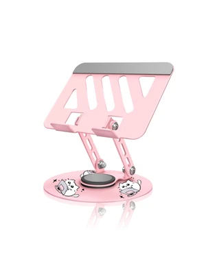 Upgraded 360°Rotating Tablet Stand with Foldable Base - Cute Cat Pattern,Universal for 7-13" Devices (iPad,iPhone,Tablet,Phone) - Ideal for Desk Work,Office,Travel,Home & Painting Upgraded 360°Rotating Tablet Stand with Foldable Base - Cute Cat Pattern,Universal for 7-13" Devices (iPad,iPhone,Tablet,Phone) - Ideal for Desk Work,Office,Travel,Home & Painting