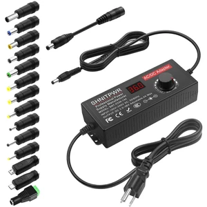 Universal Power Supply Adjustable 144W 3.5V~36V 4A AC/DC Adapter DC12V 24V 5V 6V 9V 14V 36V Multi-Voltage Variable Transformer,100V~240V AC to DC Converter,14 Tips,for LED Light,CCTV,Printer Universal Power Supply Adjustable 144W 3.5V~36V 4A AC/DC Adapter DC12V 24V 5V 6V 9V 14V 36V Multi-Voltage Variable Transformer,100V~240V AC to DC Converter,14 Tips,for LED Light,CCTV,Printer