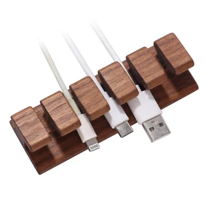 Walnut Wood Cord Holder 5 Slots Cable Organizer with Adhesive Tape, Desk Wire Management for USB, Charging, HDMI, and Type-C Cables (5 Slot) Walnut Wood Cord Holder 5 Slots Cable Organizer with Adhesive Tape, Desk Wire Management for USB, Charging, HDMI, and Type-C Cables (5 Slot)
