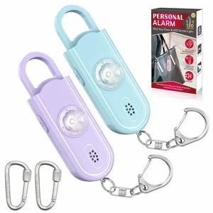 Safe Sound Personal Alarm, 2 Pack 130 dB Loud Siren Song Emergency Security Alarm Keychain with Strobe LED Light, Personal Sound Safety Siren for Women, Men, Children, Elderly Safe Sound Personal Alarm, 2 Pack 130 dB Loud Siren Song Emergency Security Alarm Keychain with Strobe LED Light, Personal Sound Safety Siren for Women, Men, Children, Elderly