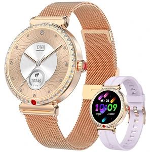 Smart Watch for Women, Answer/Make Calls, 1.28" AMOLED Fitness Tracker with Heart Rate/SpO2/Sleep/Menstrual Tracking, 100+ Sports Modes, IP67 Waterproof, Smartwatch for Iphone & Android, 2 Bands Smart Watch for Women, Answer/Make Calls, 1.28" AMOLED Fitness Tracker with Heart Rate/SpO2/Sleep/Menstrual Tracking, 100+ Sports Modes, IP67 Waterproof, Smartwatch for Iphone & Android, 2 Bands