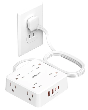2 Prong Power Strip, 2 Prong to 3 Prong Outlet Adapter with 5ft Cord 1400J Two Prong Surge Protector, 8 AC with 2 USB A and 2 USB C, Thin Flat Polarized Plug, Wall Mountable, Ideal for Old House 2 Prong Power Strip, 2 Prong to 3 Prong Outlet Adapter with 5ft Cord 1400J Two Prong Surge Protector, 8 AC with 2 USB A and 2 USB C, Thin Flat Polarized Plug, Wall Mountable, Ideal for Old House