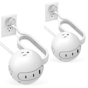 20W USB C Power Strip 10 ft Cord,Long Power Strip with 3 Widely Outlets and 3 USB Ports(2 USB C Port),Power Delivery Charging for Dorm Rooms,Home Office,White(2 Pack) 20W USB C Power Strip 10 ft Cord,Long Power Strip with 3 Widely Outlets and 3 USB Ports(2 USB C Port),Power Delivery Charging for Dorm Rooms,Home Office,White(2 Pack)