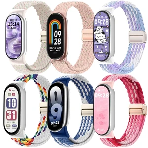 Bands Compatible with Xiaomi Smart Band 10/9/8 Strap, Nylon Woven Replacement Strap with Secure Buckle, Soft Breathable Adjustable Wristband for Women Men Bands Compatible with Xiaomi Smart Band 10/9/8 Strap, Nylon Woven Replacement Strap with Secure Buckle, Soft Breathable Adjustable Wristband for Women Men