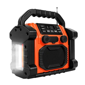 Jobsite Radio Bluetooth Speaker, 8000mAH Battery, IPX 66 Waterproof, Cell Phone Charging, Portable Jobsite Speaker with LED Lights, Portable Worksite Speakers for Outdoor/Work/Garage (Orange) Jobsite Radio Bluetooth Speaker, 8000mAH Battery, IPX 66 Waterproof, Cell Phone Charging, Portable Jobsite Speaker with LED Lights, Portable Worksite Speakers for Outdoor/Work/Garage (Orange)