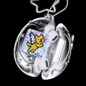 Virtual Pet AirPods Case, Pink Kawaii Tama gotchi Style Protective Cover with Star Keychain, Replaceable Pet Cards, Glitter Stickers for AirPods 4/Pro 2/1 (Silver, Airpods 4) Virtual Pet AirPods Case, Pink Kawaii Tama gotchi Style Protective Cover with Star Keychain, Replaceable Pet Cards, Glitter Stickers for AirPods 4/Pro 2/1 (Silver, Airpods 4)