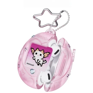 Virtual Pet AirPods Case, Pink Kawaii Tama gotchi Style Protective Cover with Star Keychain, Replaceable Pet Cards, Glitter Stickers for AirPods 4/Pro 2/1 (Pink, Airpods 4) Virtual Pet AirPods Case, Pink Kawaii Tama gotchi Style Protective Cover with Star Keychain, Replaceable Pet Cards, Glitter Stickers for AirPods 4/Pro 2/1 (Pink, Airpods 4)