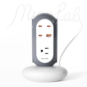 7-in-1 100W GaN Fast Charging Power Strip, 3 AC Outlets, 3 USB-C & 1 USB-A 1420J Surge Protection, Overload Protection, 850°C Flame-Retardant Housing, 50% Thicker Copper Wire, 6.6FT (2m) Cord 7-in-1 100W GaN Fast Charging Power Strip, 3 AC Outlets, 3 USB-C & 1 USB-A 1420J Surge Protection, Overload Protection, 850°C Flame-Retardant Housing, 50% Thicker Copper Wire, 6.6FT (2m) Cord