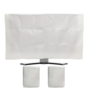 2 Pack Foam Flat Screen TV Cover, Fits Up to 80"L x 48"W, Waterproof, Poly Foam, White 2 Pack Foam Flat Screen TV Cover, Fits Up to 80"L x 48"W, Waterproof, Poly Foam, White