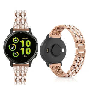 20mm Bling Metal Compatible with Garmin Vivoactive 6 Watch Bands/5/3/3 Music/Venu Sq 2/Forerunner 55/165/245/645,Metal Rhinestone Bling Bracelet Wristband for Women Men 20mm Bling Metal Compatible with Garmin Vivoactive 6 Watch Bands/5/3/3 Music/Venu Sq 2/Forerunner 55/165/245/645,Metal Rhinestone Bling Bracelet Wristband for Women Men