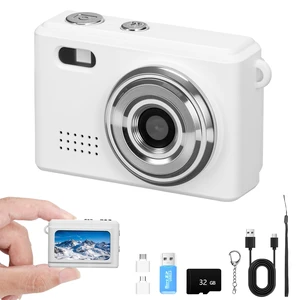 Mini Keychain Camera, FHD 1080p Mini Digital Camera with 32GB SD Card, 6 Creative Filters, 0.96" HD Display, 100 Mins Battery Life for Decorate Travel Recording Gifts (White-Modern) Mini Keychain Camera, FHD 1080p Mini Digital Camera with 32GB SD Card, 6 Creative Filters, 0.96" HD Display, 100 Mins Battery Life for Decorate Travel Recording Gifts (White-Modern)