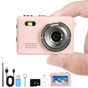 Mini Keychain Camera, FHD 1080p Mini Digital Camera with 32GB SD Card, 6 Creative Filters, 0.96" HD Display, 100 Mins Battery Life for Decorate Travel Recording Gifts (Pink-Modern) Mini Keychain Camera, FHD 1080p Mini Digital Camera with 32GB SD Card, 6 Creative Filters, 0.96" HD Display, 100 Mins Battery Life for Decorate Travel Recording Gifts (Pink-Modern)