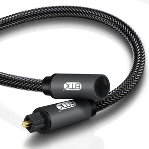 Optical Extension Cable Male to Female Coupler Cord Nylon Braided Jacket 24K Gold-Plated Fiber Digital Extension Adapter Cable for Home Theater Sound bar TV 6.6ft Optical Extension Cable Male to Female Coupler Cord Nylon Braided Jacket 24K Gold-Plated Fiber Digital Extension Adapter Cable for Home Theater Sound bar TV 6.6ft