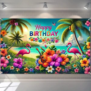 Luau Party Decoration Hawaiian Backdrop 96x72 Inch Hawaiian Birthday Banner Tropical Theme Decoration Beach Theme Background Decoration Luau Party Back Drop Luau Party Decoration Hawaiian Backdrop 96x72 Inch Hawaiian Birthday Banner Tropical Theme Decoration Beach Theme Background Decoration Luau Party Back Drop