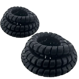 Spiral Wrap Cable Protector 1.25in ODx10ft +1.5in ODx10ft Pre-Cut Length Safe Hose Protector to Avoid Wear Extend Life for Hydraulic Pneumatic Hose ((2PCS Black 1.25" +1.5" OD)) Spiral Wrap Cable Protector 1.25in ODx10ft +1.5in ODx10ft Pre-Cut Length Safe Hose Protector to Avoid Wear Extend Life for Hydraulic Pneumatic Hose ((2PCS Black 1.25" +1.5" OD))
