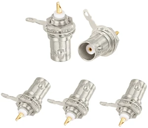 BNC Female Connector BNC Chassis Panel Mount Solder Nut Bulkhead RF Connector for Monitor Equipment RG58 RG59 RG6 RF Coaxial Cable Welding Machine Parts 5Pcs BNC Female Connector BNC Chassis Panel Mount Solder Nut Bulkhead RF Connector for Monitor Equipment RG58 RG59 RG6 RF Coaxial Cable Welding Machine Parts 5Pcs