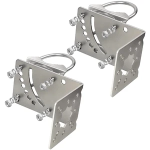 Antenna Mast Clamp,2PCS Pole Mount Bracket with Double U-Bolts, Antenna Pole Mount Kits Starlink Mount for Outside Home Antenna Pole Holder Adjustable Angle Antenna Mast Clamp,2PCS Pole Mount Bracket with Double U-Bolts, Antenna Pole Mount Kits Starlink Mount for Outside Home Antenna Pole Holder Adjustable Angle