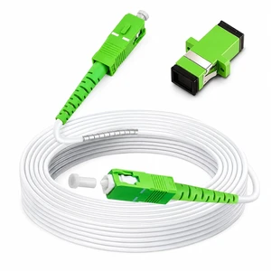 SC/APC to SC/APC Patch Cord Optical Armored Single Mode Simplex 3.0mm, Fiber Optic Cable for High-Speed Networking (30m(98ft)) SC/APC to SC/APC Patch Cord Optical Armored Single Mode Simplex 3.0mm, Fiber Optic Cable for High-Speed Networking (30m(98ft))