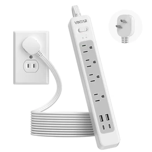 2 Prong Power Strip, 2 Prong to 3 Prong Outlet Adapter with 6ft Cord 4 Outlets & 4 USB(2 USB-C), 1440J Surge Protector, 2 Prong Flat Polarized Plug for Non-Grounded Receptacle in Older House 2 Prong Power Strip, 2 Prong to 3 Prong Outlet Adapter with 6ft Cord 4 Outlets & 4 USB(2 USB-C), 1440J Surge Protector, 2 Prong Flat Polarized Plug for Non-Grounded Receptacle in Older House