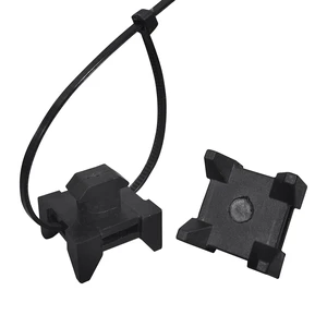25 Pieces Plastic Cable Zip Tie Mounting Block, Cables Base Fixture, Wire Clips, Management Fastener for 40 Series Aluminum T-Slot Extruded Profiles 25 Pieces Plastic Cable Zip Tie Mounting Block, Cables Base Fixture, Wire Clips, Management Fastener for 40 Series Aluminum T-Slot Extruded Profiles