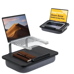 Rimkoo Elevated Lap Desk for 15.6" Laptop, 2-in-1 Dual Laptop Stand with Pillow Cushion, Lightweight Lap Tray for Couch & Bed, Ergonomic Design for Stable Typing & Relaxed Posture, Black Rimkoo Elevated Lap Desk for 15.6" Laptop, 2-in-1 Dual Laptop Stand with Pillow Cushion, Lightweight Lap Tray for Couch & Bed, Ergonomic Design for Stable Typing & Relaxed Posture, Black
