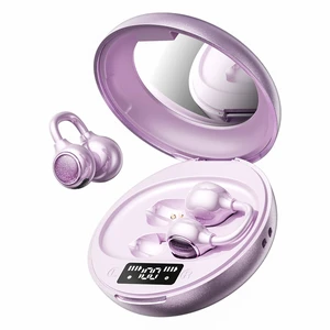 2026 Open Ear Clip-On Earbuds, Bluetooth 6.0, Mirror Case,40H, IPX6 Open Ear Earbuds for Women Stylish powder compact case with LED display and mirror, 40H playtime and IPX6 Waterproof purple 2026 Open Ear Clip-On Earbuds, Bluetooth 6.0, Mirror Case,40H, IPX6 Open Ear Earbuds for Women Stylish powder compact case with LED display and mirror, 40H playtime and IPX6 Waterproof purple