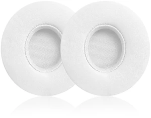 Replacement Ear Pads for Beats Solo 2 & Solo 3 Wireless On-Ear Headphones, Replacement EarPads Cushions Headphones Covers with Memory Noise Isolation Foam Softer Leather-White Replacement Ear Pads for Beats Solo 2 & Solo 3 Wireless On-Ear Headphones, Replacement EarPads Cushions Headphones Covers with Memory Noise Isolation Foam Softer Leather-White