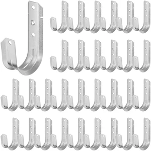 30 Pcs 2 Inch Cable Support Galvanized Steel J Hooks for Hanging Heavy Duty Silver J Hook with Screw Holes, Wall Mount for Vertical Surfaces, Efficient Cable Organization Solution 30 Pcs 2 Inch Cable Support Galvanized Steel J Hooks for Hanging Heavy Duty Silver J Hook with Screw Holes, Wall Mount for Vertical Surfaces, Efficient Cable Organization Solution