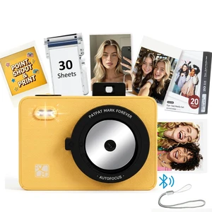 Z5S 2x3 Instant Camera, Photo Printer for iPhone Android, 30 Sheet, Yellow Portable Bluetooth Printer for iPhone Android Smartphone Compatible,300 DPI Dye Sublimation, Gift, Kids, Fade Resistant Z5S 2x3 Instant Camera, Photo Printer for iPhone Android, 30 Sheet, Yellow Portable Bluetooth Printer for iPhone Android Smartphone Compatible,300 DPI Dye Sublimation, Gift, Kids, Fade Resistant