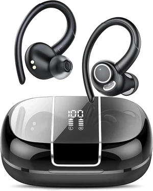 Wireless Earbuds Sport, Bluetooth 5.3 Headphones 3D Stereo Over Ear Buds with Earhooks, 48H Bluetooth Earbuds Built-in Mic, LED Display, IP7 Waterproof Earphones for Workout Running Sports Ivory Black Wireless Earbuds Sport, Bluetooth 5.3 Headphones 3D Stereo Over Ear Buds with Earhooks, 48H Bluetooth Earbuds Built-in Mic, LED Display, IP7 Waterproof Earphones for Workout Running Sports Ivory Black