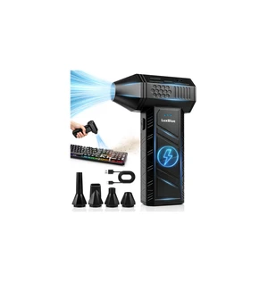 Compressed Air Duster, 130000RPM Air Blower with Brushless Motor 3-Gear Adjustable, 4 Nozzles, 0.45 lb Lightweight, Rechargeable Cordless Mini Blower Jet Turbo Fan for PC, Keyboard, Home Compressed Air Duster, 130000RPM Air Blower with Brushless Motor 3-Gear Adjustable, 4 Nozzles, 0.45 lb Lightweight, Rechargeable Cordless Mini Blower Jet Turbo Fan for PC, Keyboard, Home