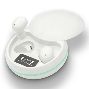Sleep Earbuds, Bluetooth 5.4 in-Ear Headphones, Frosted White Asymmetric chamber for side sleepers, LED power display, built-in mic, portable charging case Sleep Earbuds, Bluetooth 5.4 in-Ear Headphones, Frosted White Asymmetric chamber for side sleepers, LED power display, built-in mic, portable charging case