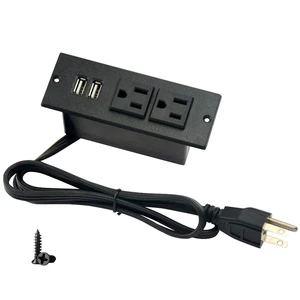Desktop Power Strip with 2 Outlets 2 USB 2.1A Insert Mounting Built in Desk Table Sofa Cabinet Nightstand Desktop Power Strip with 2 Outlets 2 USB 2.1A Insert Mounting Built in Desk Table Sofa Cabinet Nightstand