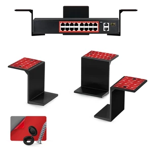 3 Under Desk Laptop & Device Holder Mount, Adhesive & Screw in, Devices Upto 3" - Small Computers Laptops MacBook Surface Keyboard Routers Modems Cable Box Network Switch & More (Black) 3 Under Desk Laptop & Device Holder Mount, Adhesive & Screw in, Devices Upto 3" - Small Computers Laptops MacBook Surface Keyboard Routers Modems Cable Box Network Switch & More (Black)
