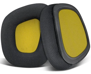 Mesh Fabric Replacement Earpads for Corsair Void/Void v2/Void Pro/Void Elite/Surround Wired & Wireless RGB USB Gaming Headsets, Ear Pads Cushions with Memory Foam - Black(Yellow Mesh) Mesh Fabric Replacement Earpads for Corsair Void/Void v2/Void Pro/Void Elite/Surround Wired & Wireless RGB USB Gaming Headsets, Ear Pads Cushions with Memory Foam - Black(Yellow Mesh)