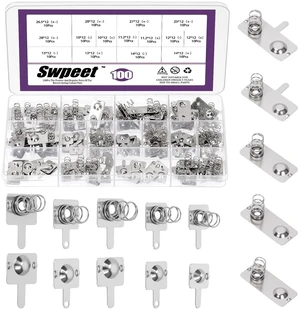 150Pcs 10 Sizes Nickle Plated AA Battery Springs Kit, AA Battery Negative to Positive Conversion Spring Contact, Conversion Contact Plate for for Batteries Replacement 150Pcs 10 Sizes Nickle Plated AA Battery Springs Kit, AA Battery Negative to Positive Conversion Spring Contact, Conversion Contact Plate for for Batteries Replacement