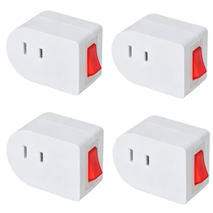2 Prong Outlet Extender with ON/Off Switch (4 Pack), Single Port Plug-in Switch for Outlet Adapter Wall Plug, 15A 125V AC for Kitchen, Christmas Lights,Lamp,Table Fans,Home,Travel, ETL Listed,White 2 Prong Outlet Extender with ON/Off Switch (4 Pack), Single Port Plug-in Switch for Outlet Adapter Wall Plug, 15A 125V AC for Kitchen, Christmas Lights,Lamp,Table Fans,Home,Travel, ETL Listed,White