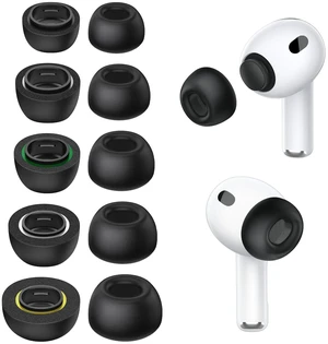 Memory Foam Ear Tips for AirPods Pro 3 (XXS/XS/S/M/L, 5 Pairs-Black) Secure Fit, Noise Cancel Improved, Cushiony Memory Foam Tips with Portable Storage Box, Replacement Ear Tip Memory Foam Ear Tips for AirPods Pro 3 (XXS/XS/S/M/L, 5 Pairs-Black) Secure Fit, Noise Cancel Improved, Cushiony Memory Foam Tips with Portable Storage Box, Replacement Ear Tip