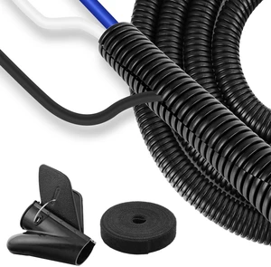 1" Split Wire Loom Tubing 10 ft Cord Protector Wires Covers Flexible Polyethylene Split Loom for Automotive, Home, Office, and Industrial Applications with Easy Installation Tool Black 1" Split Wire Loom Tubing 10 ft Cord Protector Wires Covers Flexible Polyethylene Split Loom for Automotive, Home, Office, and Industrial Applications with Easy Installation Tool Black
