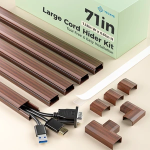 TV Cord Hider, 71in Cord Cover, 1.18in W 0.61in H, Cherrywood TV Cord Covers for Wires on Wall, Cable Management Kit Hide 3-4 Wires, Wire Hider Wall TV Cord Hider, 71in Cord Cover, 1.18in W 0.61in H, Cherrywood TV Cord Covers for Wires on Wall, Cable Management Kit Hide 3-4 Wires, Wire Hider Wall
