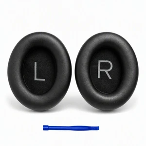 Replacement Earpads for Bose QC45/QC SE/QC SC, Black with Softer Protein Leather, Noise Isolation Foam, Pry Tool, Manual, Storage Box, for Quiet Comfort 45 Replacement Earpads for Bose QC45/QC SE/QC SC, Black with Softer Protein Leather, Noise Isolation Foam, Pry Tool, Manual, Storage Box, for Quiet Comfort 45
