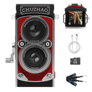 CHUZHAO Vintage Mini Digital Camera, Retro-Style Point and Shoot, 16GB Card 1080P Video,12MP Photo Autofocus,Portable Compact Pocket Travel Camera,for Beginners Teens Adults, Red CHUZHAO Vintage Mini Digital Camera, Retro-Style Point and Shoot, 16GB Card 1080P Video,12MP Photo Autofocus,Portable Compact Pocket Travel Camera,for Beginners Teens Adults, Red