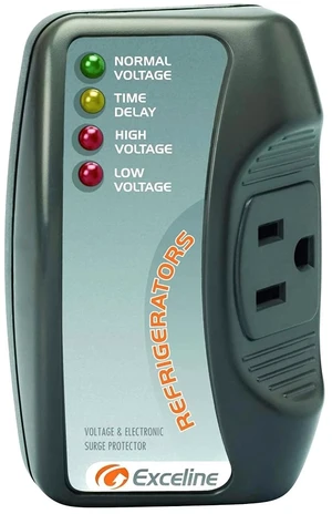 Surge Protector for Refrigerator 1800W 15A Voltage Protector with Delay Timer, Power Surge, Brownout & Voltage Fluctuation Protection for Fridge & Freezer Surge Protector for Refrigerator 1800W 15A Voltage Protector with Delay Timer, Power Surge, Brownout & Voltage Fluctuation Protection for Fridge & Freezer